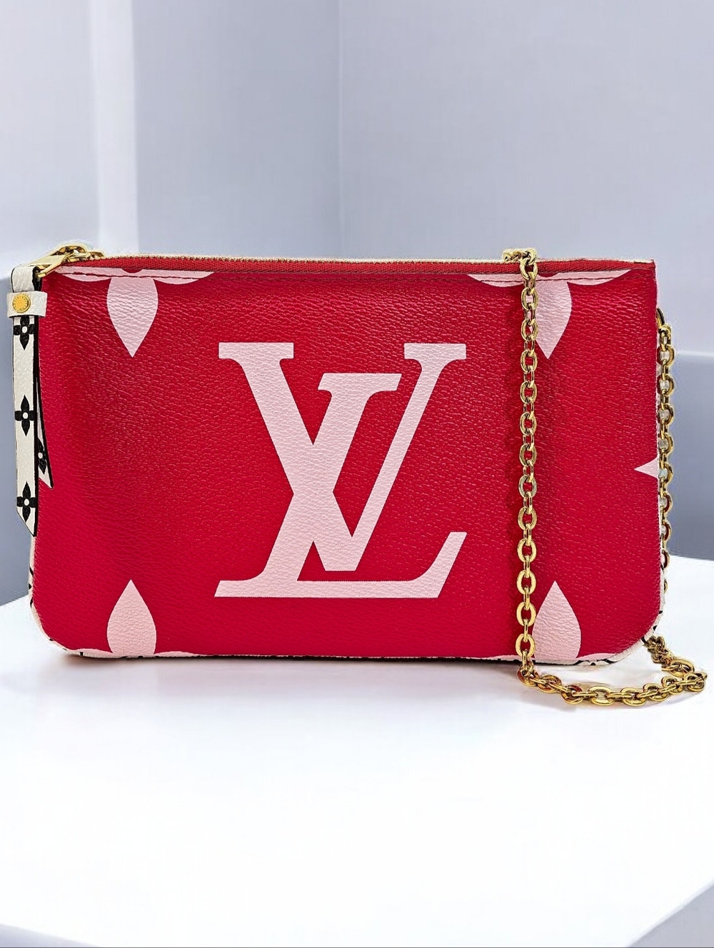 Louis Vuitton Double Zip Pochette Giant Monogram Rouge M67561 Crossbody Bag